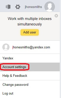 yandexmail-account-settings